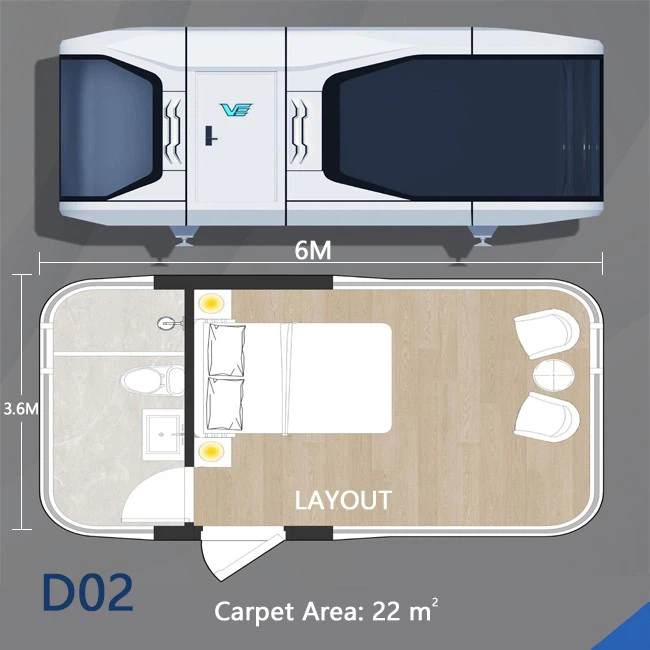luxury waterproof modular capsule glamping small house (4) luxury waterproof modular capsule glamping small house (4)